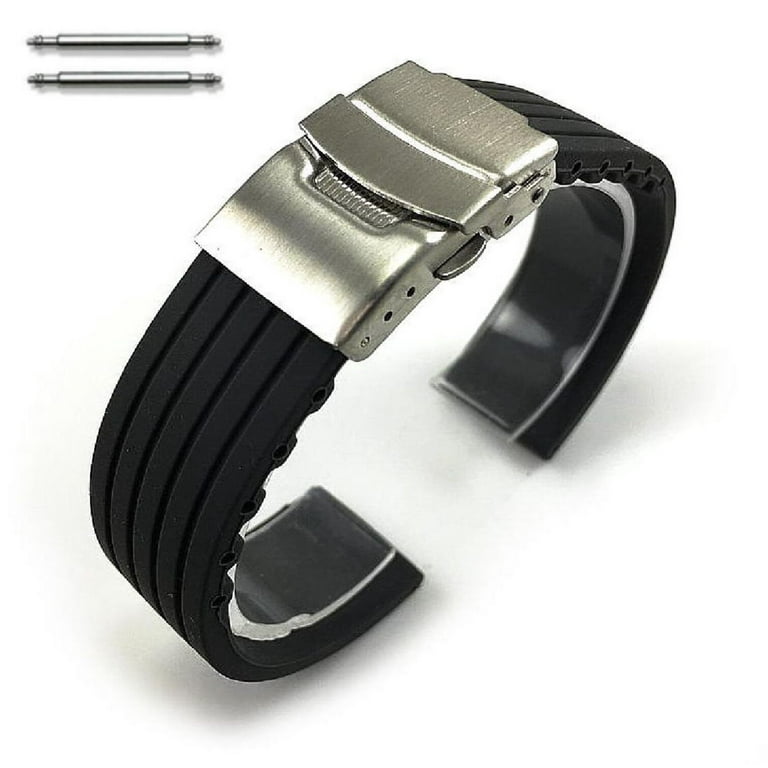 Steel & Silicone Replacement Watch Band Strap Seiko SNE573 Steel & Silicone Replacement Watch Band Strap Seiko SNE573