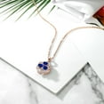 thumbnail image 4 of Gem Stone King 1.84 Ct Heart Shape Blue Created Sapphire 18K Rose Gold Plated Silver Pendant, 4 of 4