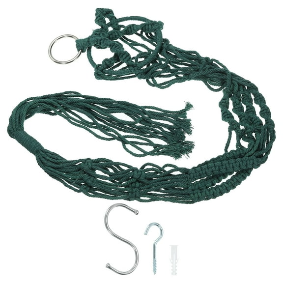 Uxcell Macrame Hanging Planter, 35" Plant Holders for Indoor Decor, Green