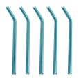 thumbnail image 1 of Reusable Glass Straws  5Pcs Bent Glass Drinking Straws for Smoothies  Milkshakes  Juice  Blue, 1 of 7