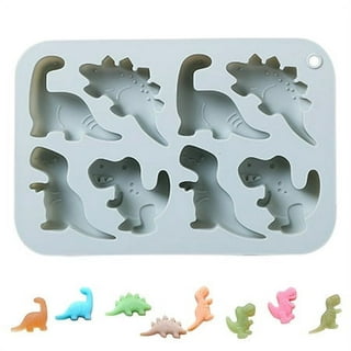 Webake Dinosaur Chocolate Molds Silicone Candy Molds 3 Pack for Hard Candy Fondant Gummy Jello Ice Cube Resin, Green