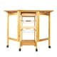 thumbnail image 2 of Carro de cocina plegable de 4 niveles con ruedas cajón estantes y mesa de mostrador Zimtown Color multicolor, 2 of 5