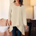 thumbnail image 7 of BLVB Womens Tunic Tops to Wear with Leggings Crewneck Long Sleeve Irregular Hem Casual Plus Size Shirts Tees, 7 of 7