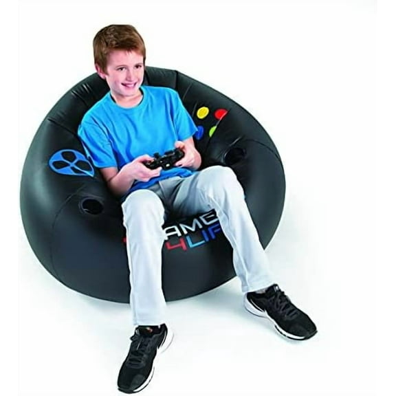 Inflatable Video Gaming Chair for kids, teens cool game chair,Xbox chair, Perfect for Game Rooms,Video Games or Relaxing, family movie nights,Dorms, Parties,$$Furniture