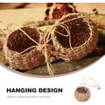 thumbnail image 2 of Plant Shelf Rope Hanging Basket Outdoor Plant Pot Wall Mounted Plant Holder Weave Basket Hanging Wicker Planter Hanging Baskets for Plants Indoor Wicker Storage Basket Mini Basket, 2 of 6