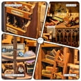 thumbnail image 4 of Book Nook Kit-MOJINO DIY miniature house Dollhouse Kit for Adult and Teens to build,Booknook Bookshelf Decor Wand Shop Model Build with LED Light,Treasures for Loved Ones, 4 of 6