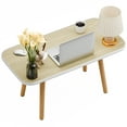 thumbnail image 4 of Coffee Table, Rectangle Modern Tea Table, Living Room Center Display Coffee Table for Solid Legs, Wood Grain, Easy Assembly, 4 of 8