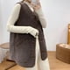 thumbnail image 4 of Chaquetas para mujer Bolsillo Chaleco Abrigo Chaqueta Invierno Sin mangas Fleece Botón Sólido Prendas de abrigo Odeerbi  ODB-3, 4 of 4