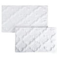 thumbnail image 4 of Lavish Home 100% Cotton 2 Piece Trellis Bathroom Mat Set - White, 4 of 10