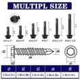 thumbnail image 2 of Tornillos autorroscantes ZAMBASE 410 de acero inoxidable #10X1 -1/2 x100, 2 of 9