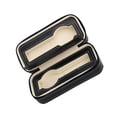thumbnail image 1 of 2 Slots Genuine Leather Watch Case Watch Display PU Travel Case Collector Storage Zipper Box Black, 1 of 8