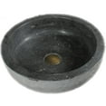thumbnail image 1 of A And E Bath And Shower Hilda 15-3/4" Circular Stone Vessel Bathroom Sink - Black and Dark, 1 of 3