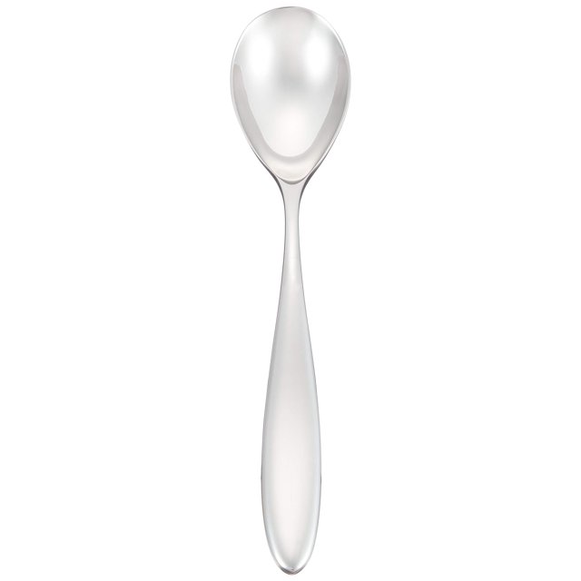 Alessi Mami - Cuchara de postre de 6-3/4 pulgadas, acero inoxidable 18/10, pulido espejo, juego de 6