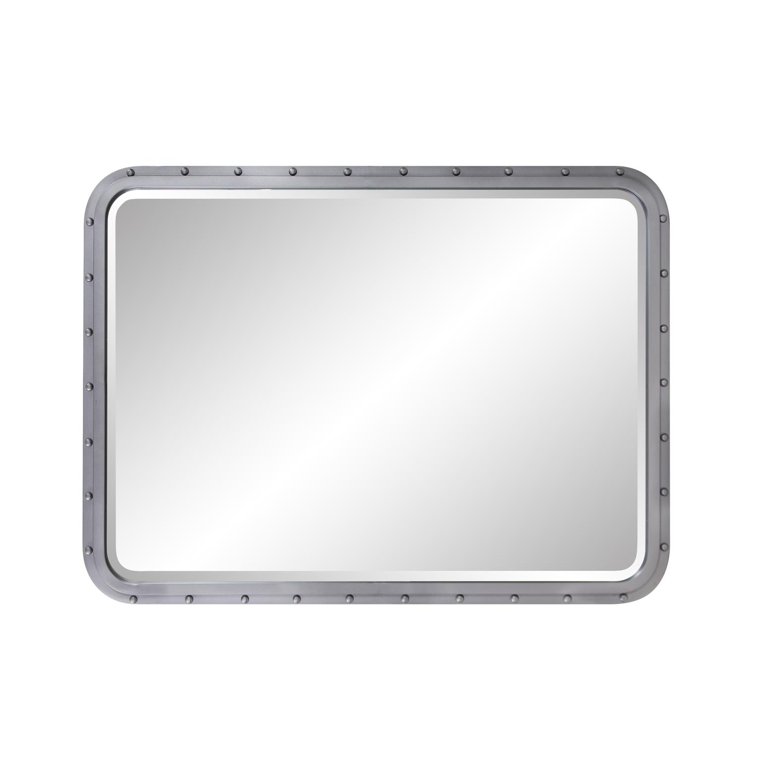 Tyler Dillon Metal Framed Industrial Mirror with Rivet Details