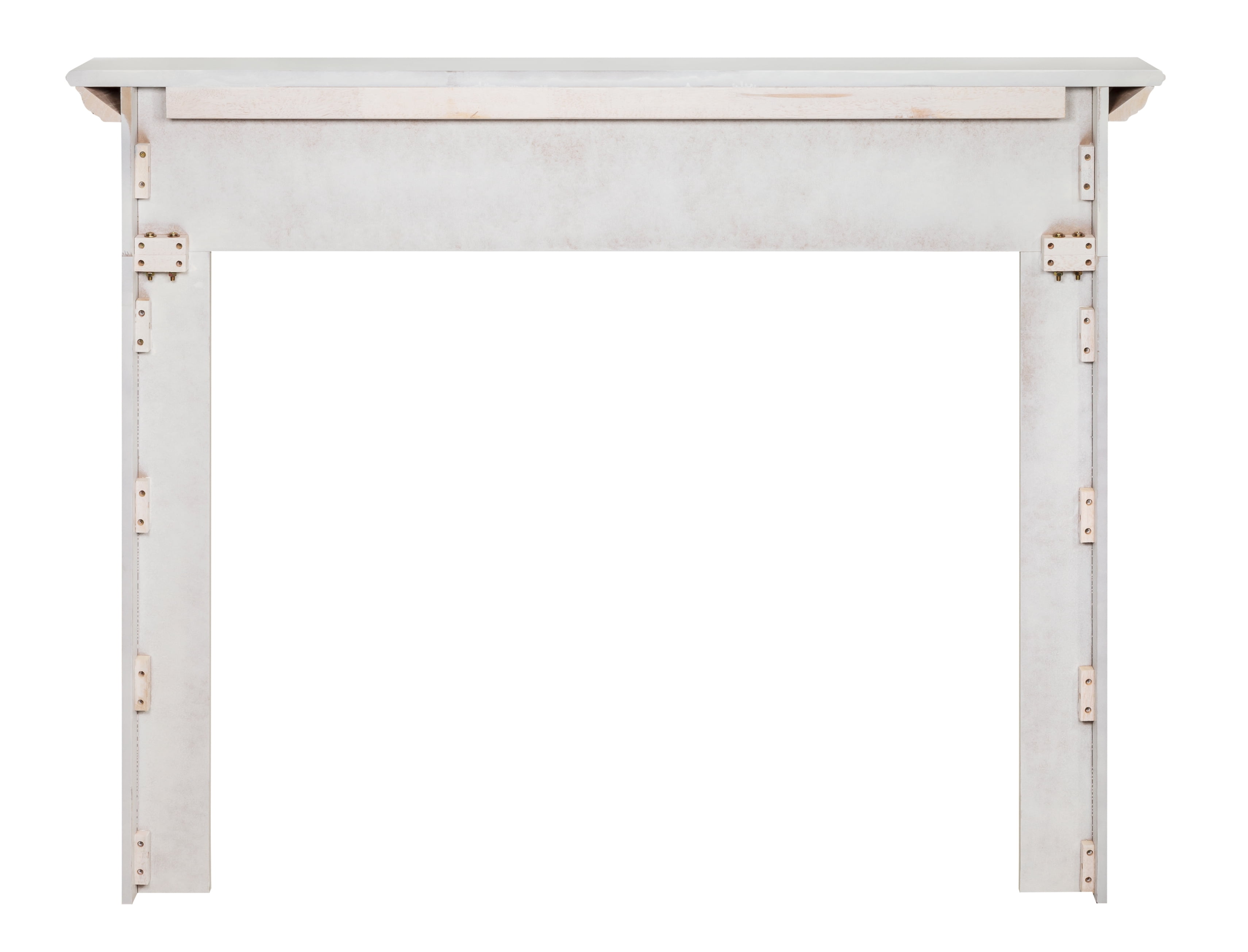 Pearl Mantels Newport Furniture For Your Fireplace, Premium White MDF Mantel Surround, Crisp White Paint, Interior Opening 48"W x 40"H