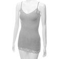 thumbnail image 5 of Bozzolo Women Junior & Plus Adjustable Spaghetti Strap Lace Trim Tunic Tank Top Camisoles, 5 of 5