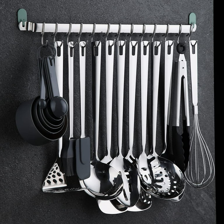 Aluminum 8-Hanger Snap-Rack Kitchen Utensil Rack - 24L