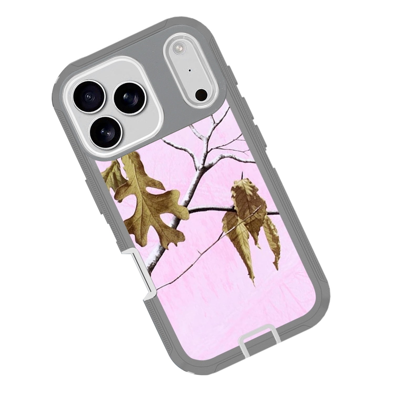 Heavy Duty Armor Protective Case for iPhone 17 Pro Max - Camo Pink