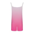 thumbnail image 4 of Lenpel Women's Rompers Summer Casual Sleeveless Spaghetti Strap Square Neck Gradient Short Jumpsuits Loose Overalls with Pockets, 4 of 5