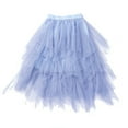 thumbnail image 2 of Spring and autumn new irregular stitching fluffy mesh skirt high waist gauze skirt fairy skirt, 2 of 4