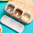 thumbnail image 6 of Leodye 1PCS Glass Seasoning Jar with Spoon & Flip Lid Home Kitchen MSG Oil Spice Seasoning Shaker Storage Bottle -9.45x3.94x3.27in, 6 of 6