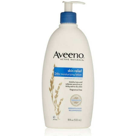 AVEENO Active Naturals Skin Relief 24 Hour Moisturizing Lotion, 18 Oz (Pack of 6)