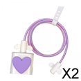 thumbnail image 1 of 2xFunda Protectora Para Cable De Carga Accesorios Para Cables Protector De Cable De Carga Violeta 2 piezas, 1 of 8