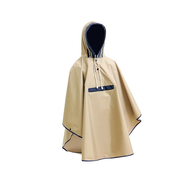 Maytalsory Kids Rain Poncho Waterproof Hoodie Poncho for Girls Boys polyester,lightweight,waterproof and Unisex Kids Fishing Khaki XL