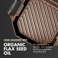 thumbnail image 4 of Sartén para parrilla FINEX 12 de hierro fundido previamente sazonada con aceite de linaza orgánico, 4 of 9