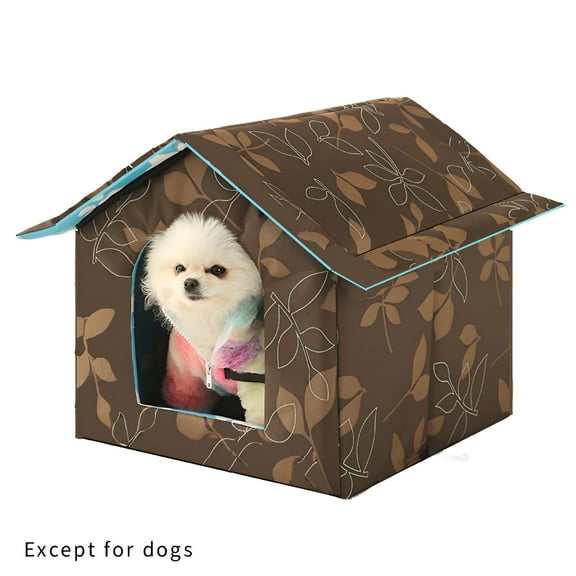 BESTSKY Cat House,Outdoor Pet House Heated Cat House for Outside,Simple to Set Up and Move Outdoor Cat House,Style1,45*43*40cm