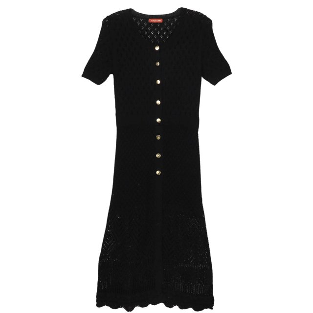 Altuzarra Robe Noire Doyle en Tricot pour Femmes - S