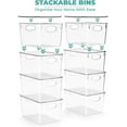 thumbnail image 6 of Sorbus Set of 4 Clear Plastic Storage Bins with Lids - Stackable Container Set for Fridge & Pantry, 6 of 7