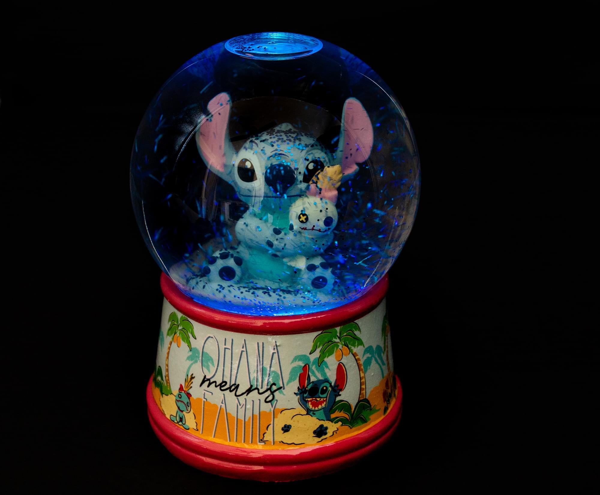 Lilo and Stitch Ohana Scrump 100mm Light Up Snow Globe - Walmart.com