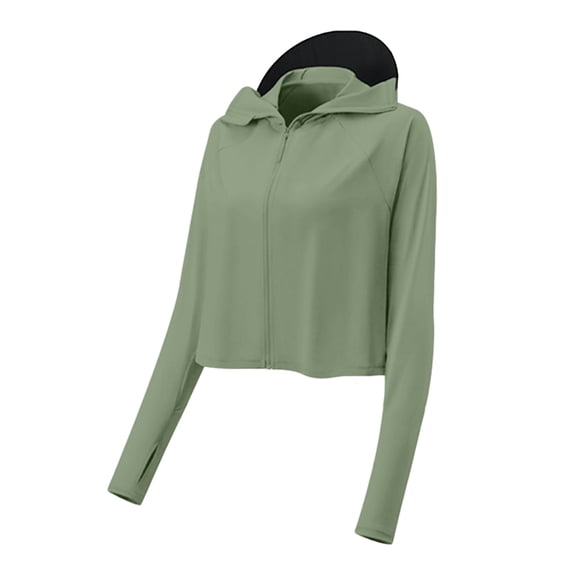 Women's UV Sun Protection Hoodie Jacket With Zipper Lightweight Long Sleeve Sun Shirt Breathable Loose-Fitting Cycling Clothing Cooling Women Hooded Coat Ultra Wrinkle Resistant Clothes