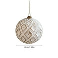 thumbnail image 3 of VOTRUDI White and Gold Christmas Ball Ornaments, Shatterproof Plastic Geometric Christmas Tree Decorations with Glitter, Elegant Home and Party Decor, 3 of 6