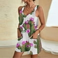 thumbnail image 2 of IROINID Femmes Print Shorts Combinaisons, Femmes Été Confortable Bretelles Décontractée Impression Shorts Poche Shorts Combinaison Rose XXL, 2 of 5