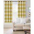 thumbnail image 2 of Yellow Gradient Blackout Curtains 84 Inches Long for Bedroom, Farm Plaid Buffalo Checkered Gingham Thermal Insulated Room Darkening Black Out Window Curtain Panels Grommet Drapes for Living Room, 2 of 8