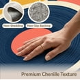 thumbnail image 6 of ODIKA Circular Music Symbol Floor Covering Interlocking Shapes Modern Art Foldable Easy Care for King Size Bedroom, Master Suite, Under Bed, 6 of 7