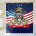 thumbnail image 3 of Happy Father's Day Honoring Veterans Pitbull in Army Uniform Shower Curtain Terrier Dog Lover Waterproof Bathroom Bathtub Curtain - 13007, 3 of 5