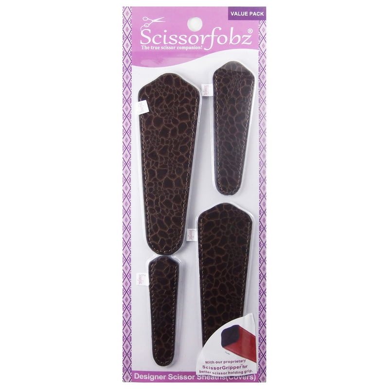 Scissors sheaths by SCISSORFOBZ with VALUE PACK4 sizes Designer Scissor Covers