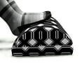 thumbnail image 5 of Geometric Foot Rest, Monotone Symmetric Order Pattern of Repetitive Squares and Bars, Non-Slip Backing Adjustable Ergonomic Memory Foam Leg Support for Office, Charcoal Grey and White, by Ambesonne, 5 of 5