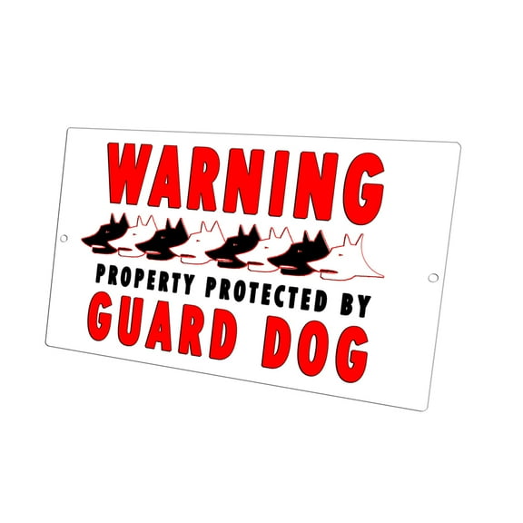 KuzmarK Yard Lawn Fence Sign - Warning Protected By Guard Dog