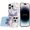 D, variant on For iPhone 14 PRO MAX 6.7" Resin Epoxy Design Diamond Metal Edged Hybrid Case - H