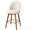 Beige, variant on Hawsaiy Modern Swivel Bar Stools Set of 2, 26" Counter Height Bar Stools with Back, Upholstered Chenille Bar Chairs, Solid Wood Legs Kitchen Island Stools with Footrest, White