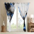 thumbnail image 3 of Black and Navy Blue Marbling Curtains & Drapes Aesthetic Marble Curtains,Watercolor Artwork 30%-50% Blackout Curtains Abstract Marbling Living Room Curtains,Mountain Fluid Window Curtains, 3 of 5