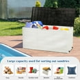 thumbnail image 5 of 75 Gallon Outdoor Garden Plastic Storage, Waterproof Storage Chest with Wheels, Deck Box Chest with Handle, Large Storage Cabinet for  Outside Furniture Cushions, Garden Tools, White, 5 of 9