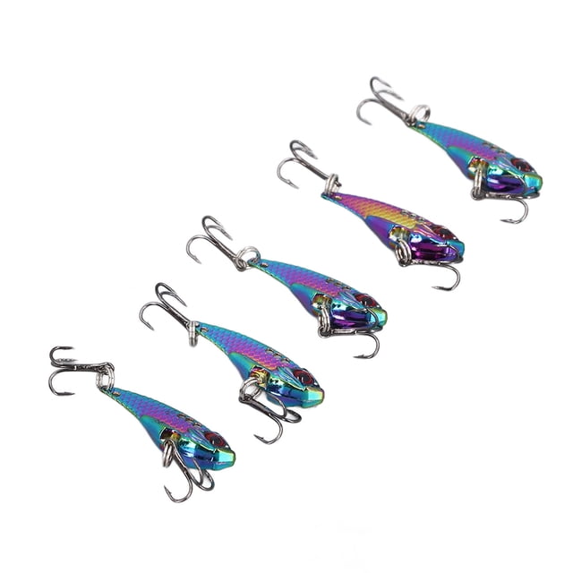 Señuelos De Pesca De Metal, Material De Acero Con Alto Contenido De Carbono, Múltiples Agujeros, 2 Anzuelos Triples, Para Agua Dulce, Agua Salada, Ríos, Lagos, Mar