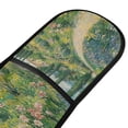 thumbnail image 4 of Yayeee Double Oven Mitt Kitchen Heat Resistant Baking 35" x7" Quilted Glove, Art Garden Scene, 4 of 6