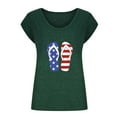 thumbnail image 4 of Usmixi Womens 4th of July Tank Tops Loose Fit Breathable Patriotic Shirts Vest Summer Fashion Independece Day Graphics V-Neck Sleeveless Blouse Green xxl, 4 of 5
