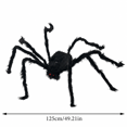 thumbnail image 3 of Halloween Giant Spider Halloween Outdoor Decoration, 49.21 in Giant Spider for Halloween Outdoor Garden, Yard, Haunted House, Halloween Party Decoration (Black), 3 of 9